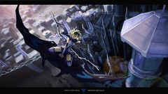 Weapons Anime glasses bows blondes cities anime girls goggles 