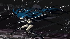 Weapons Anime long hair anime girls black rock shooter 