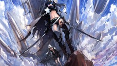 Weapons Anime Manga anime girls blue eyes black rock shooter 