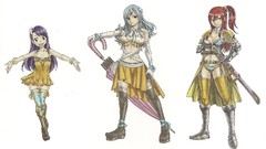 Weapons Anime Manga blue hair anime girls fairy tail purple 