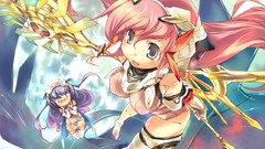 Weapons Anime pink hair long hair gray eyes anime girls purple 