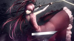 Weapons Anime red eyes red dress anime girls mahou shoujo 