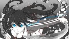 Weapons Anime Shorts coat Swords chains long hair anime girls 