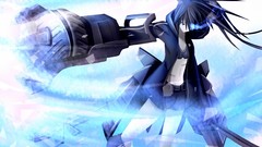 Weapons Anime Shorts long hair anime girls boots blue eyes 