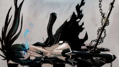 Weapons Anime Shorts Swords chains long hair anime girls boots 