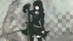 Weapons Anime Swords anime girls black rock shooter yellow eyes 