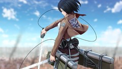 Weapons Anime Swords anime girls short hair black hair blurred 