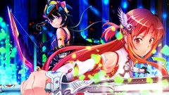 Weapons Anime Swords brown eyes brunettes boku wa tomodachi ga 