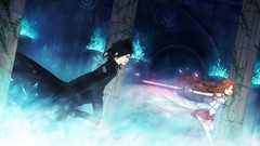 Weapons Anime Swords long hair brunettes short hair black hair 