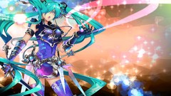 Weapons armor anime girls hatsune miku vocaloid twintails