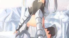 Weapons armor Swords anime girls blue eyes Aria the Scarlet 