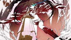 Weapons artist blue eyes black rock shooter heterochromia 