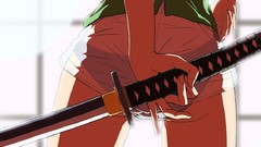Weapons ass Katana anime girls konpaku youmu touhou underwear 