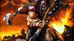 Weapons battles centaur artwork