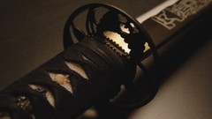 Weapons blade Katana close-up Swords