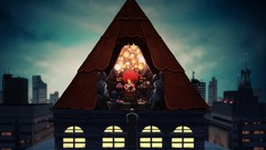 Weapons blondes cities anime girls Bunnies cityscapes original 