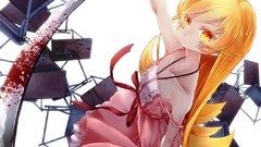 Weapons blood Anime blondes anime girls bakemonogatari yellow 