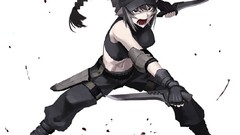 Weapons blood Anime brown Trap red eyes gloves boots