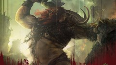 Weapons blood giant paintings Warriors fantasy art