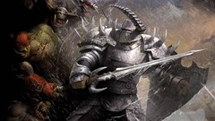 Weapons blood Knights armor shield Warriors Swords orc artwork