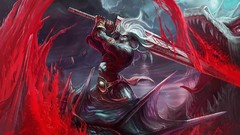 Weapons blood Monsters Swords artwork fantasy art Chenbo