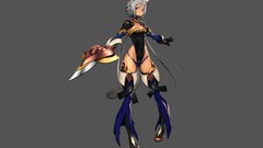 Weapons blue eyes short hair gray hair Simple Background 