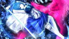 Weapons blue hair anime girls mahou shoujo madoka magica miki 