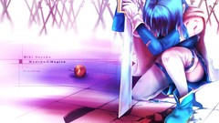 Weapons blue hair mahou