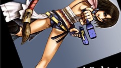 Weapons brown Final Fantasy blue eyes green eyes short hair 