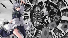 Weapons Cards dress socks Knives red eyes gloves clocks maids 