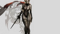 Weapons cleavage Dark Elves pointy ears artwork lineage 2 boobs 