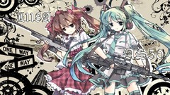 Weapons cross Anime anime girls vocaloid touhou video games 