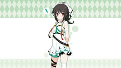 Weapons cross dress red eyes Ribbons Swords ornaments chains 