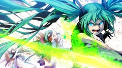 Weapons destruction teeth gloves action angry long hair anime 