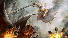 Weapons devil battles heroes