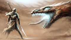 Weapons Dragons veil spears artwork fantasy art robes