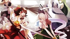 Weapons dress hats bows witches konpaku youmu kochiya sanae 