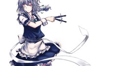 Weapons dress Knives anime girls maids touhou izayoi sakuya 