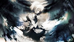 Weapons dress Knives white hair anime girls closed eyes maids 