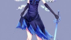 Weapons dress Swords blue hair anime girls blue eyes touhou 
