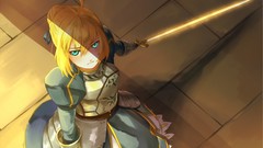 Weapons Excalibur armor saber Swords blondes anime girls fate 