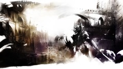 Weapons game Flags armor Swords buildings video fan art guild 