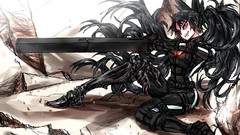 Weapons grin armor red eyes long hair ponytails reiuji utsuho 
