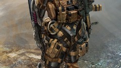 Weapons Guns ammunition armor artwork digital art futuristic 