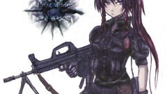 Weapons Guns Anime armor uniforms machine gun touhou hong 