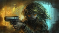 Weapons Guns anime girls op-center original characters