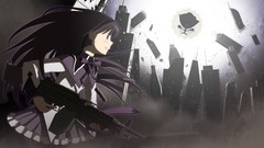 Weapons Guns Anime long hair anime girls pantyhose mahou shoujo 