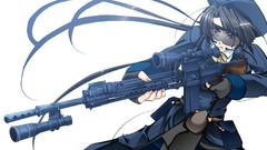 Weapons Guns Anime scope flashlight white background sniper 