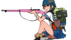 Weapons Guns Anime Simple Background