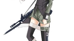 Weapons Guns Anime Simple Background original characters